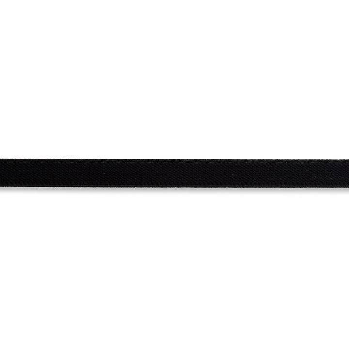 Velour elastic, 15mm, black, 10m