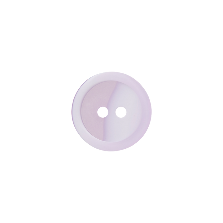 Polyester button 2-holes, 15mm, lilac