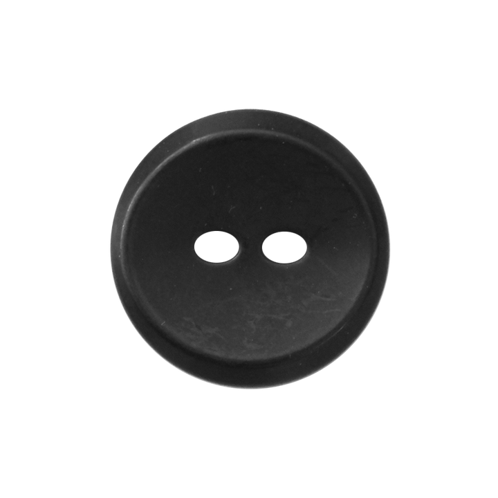 Пуговица из полиэстера, с 2 отверстиями, 28 мм, черный цвет