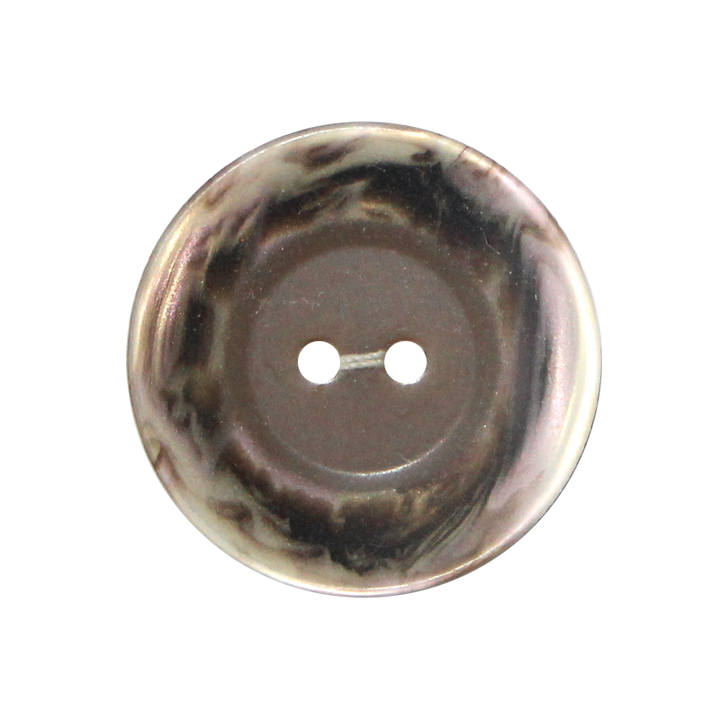 Пуговица из полиэстера, с 2 отверстиями, матовая, 23 мм, цвет коричневый, темный
