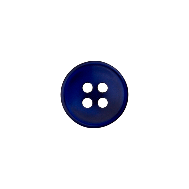 Polyester four-hole button 9mm blue