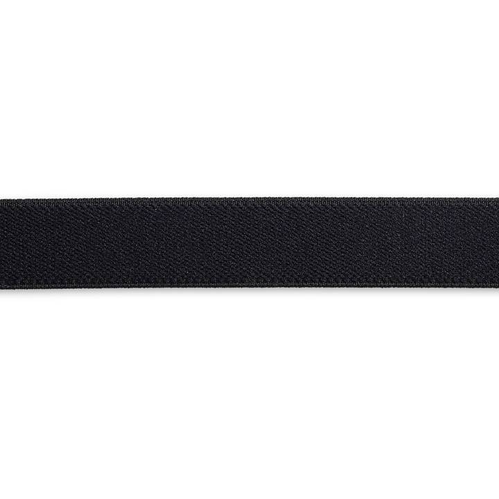Велюровая эластичная лента, 25мм, черная, 1м