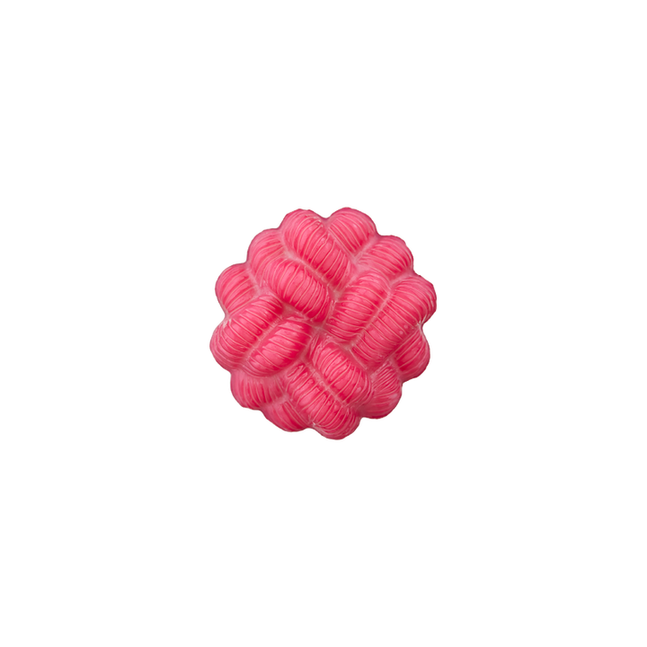 Polyesterknopf Öse, Posamentenmotiv, 12mm, pink