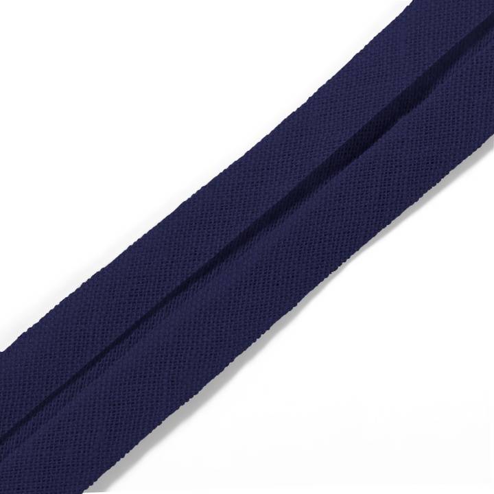 Bias binding, cotton, 40/20mm, navy blue, 30m