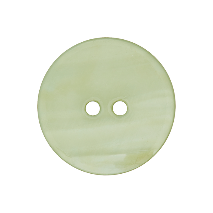 Mother of pearl 2-hole button 15mm green