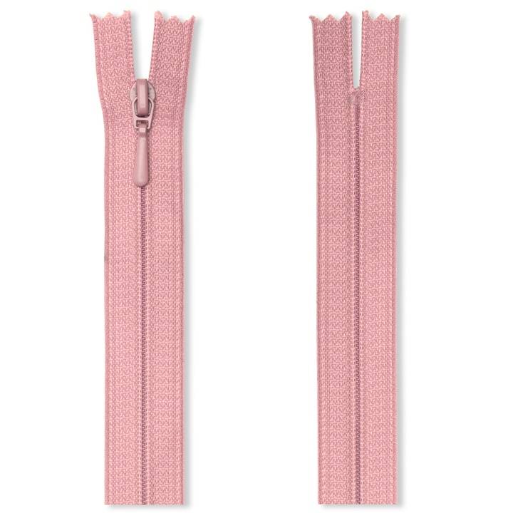 Reißverschluss S2 in Folienverpackung, unteilbar, 30 cm, rosa