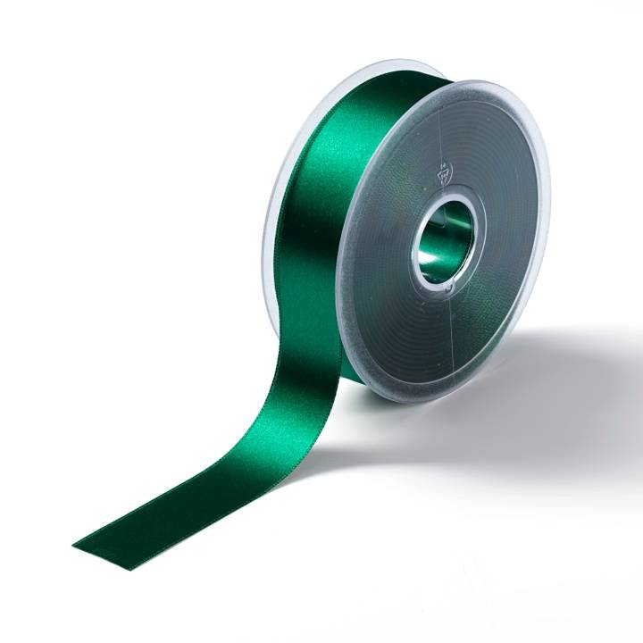 Satin ribbon, 25mm, green