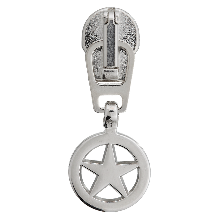 zip puller star 10mm silver