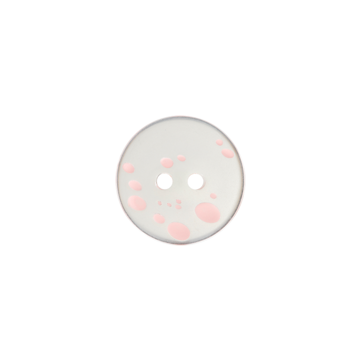 Polyesterknopf 2-Loch, Bluse, 18mm, rosa