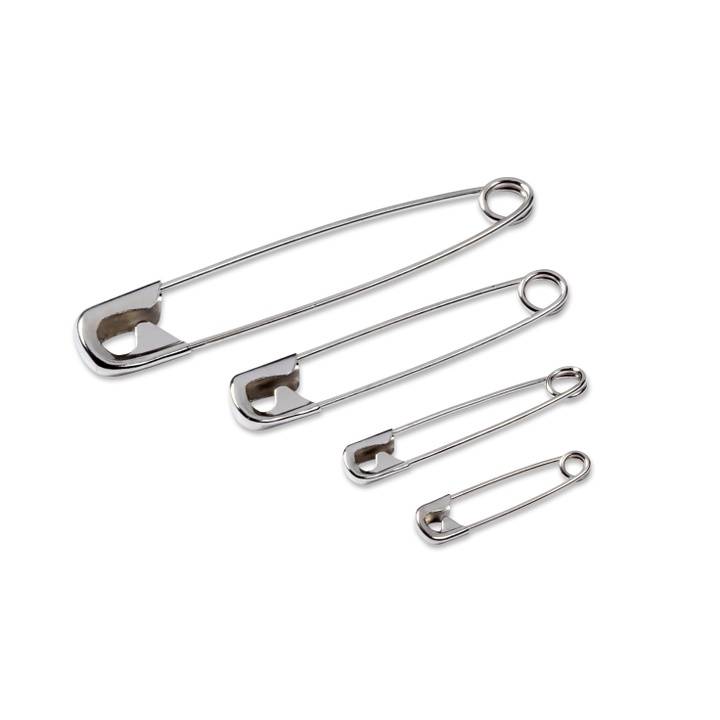 Safety pins, 19-50mm, assorted colours