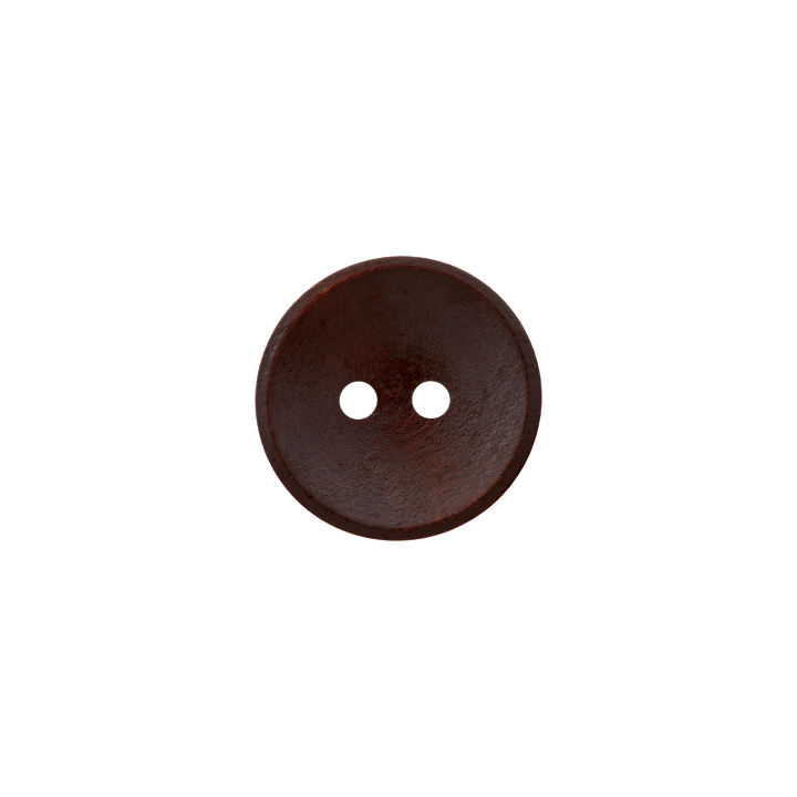 Wood button 2-holes, 18mm, black