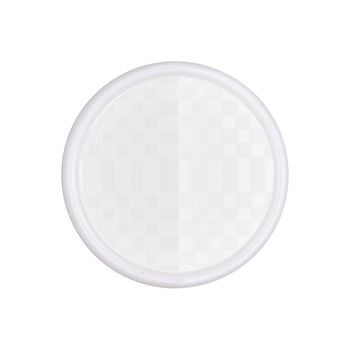 Bouton polyester pied, 19mm, blanc