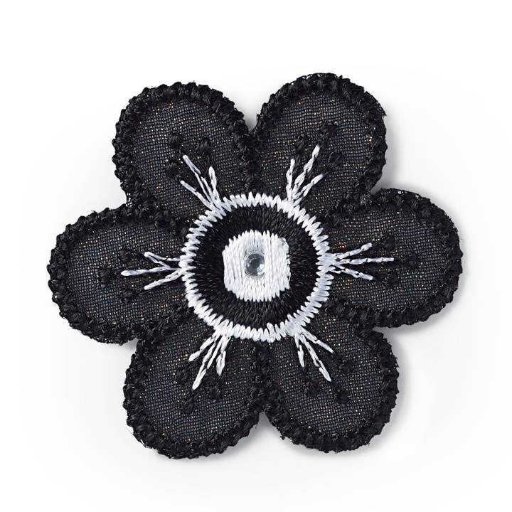 Motif décoratif Fleur, noir/blanc