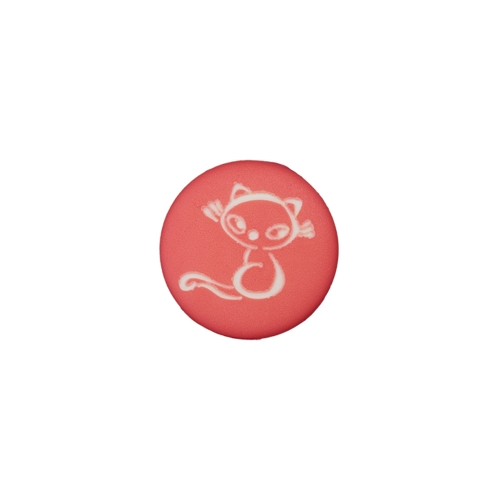 Polyester button shank Cat 15mm red