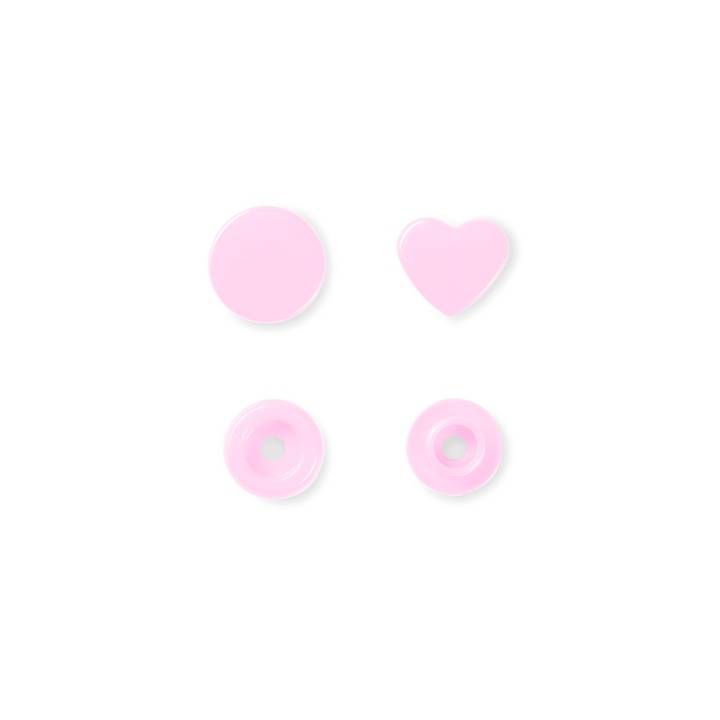 Непришивные кнопки ʹColor Snapsʹ, сердце, розовые