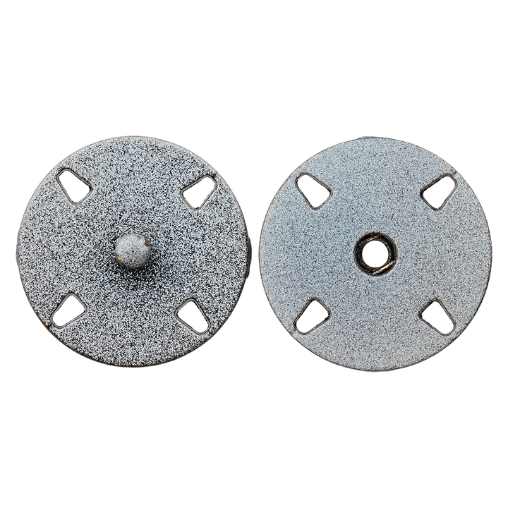 Metal snap button 23mm grey