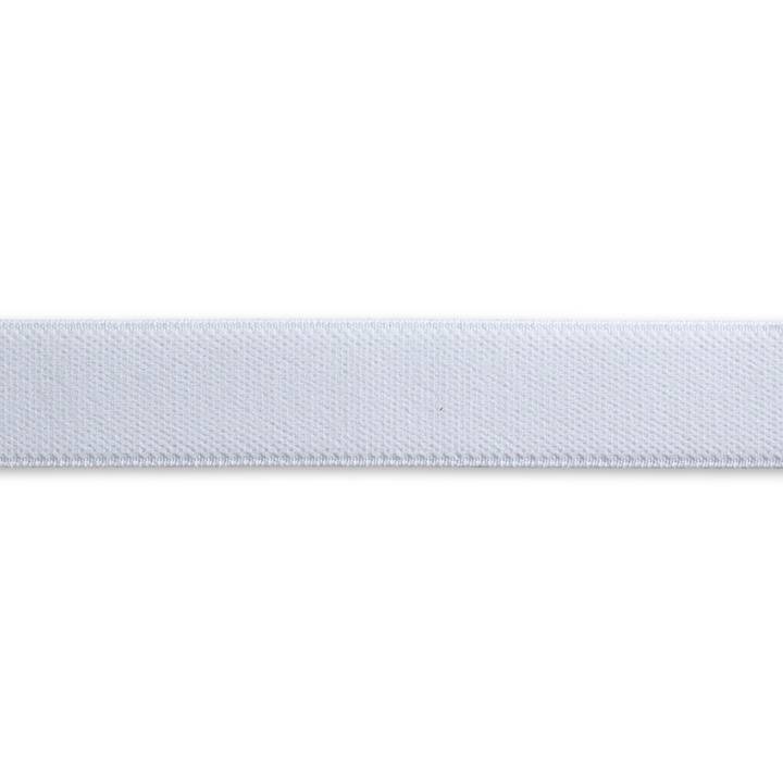 Velour-Elastic, 25mm, weiß, 1m