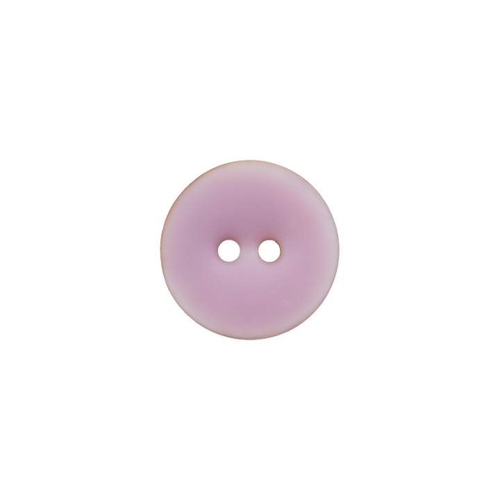 Shell/Poolester button 2-holes, 15mm, lilac