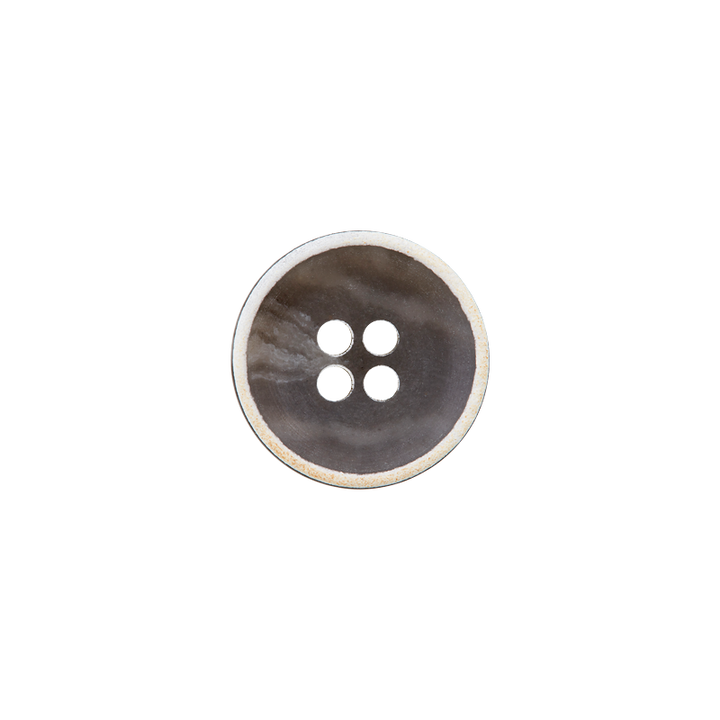 Polyesterknopf 4-Loch, 18mm,  dunkelgrau