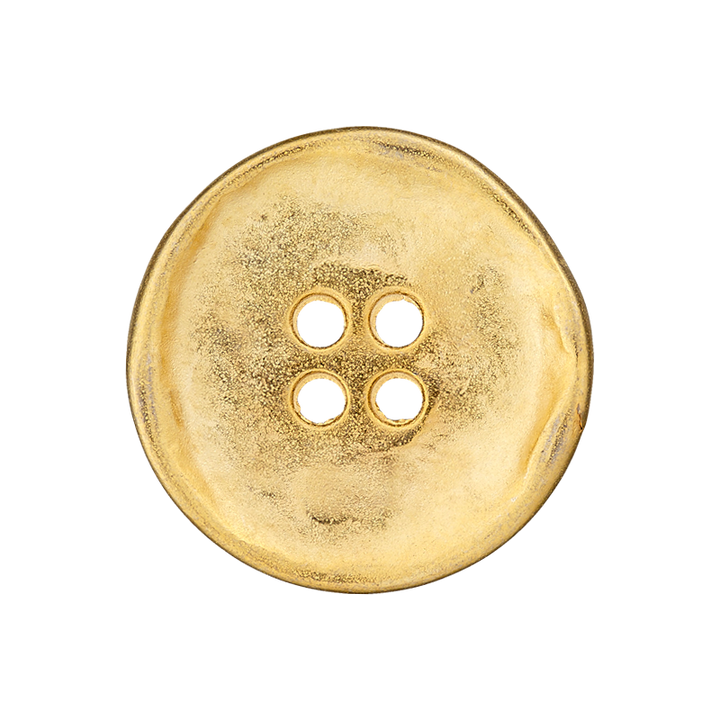 Metal four-hole button 25mm gold
