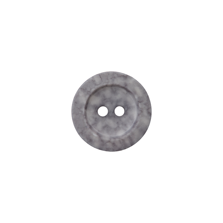 Polyester button 2-holes, 18mm, light grey
