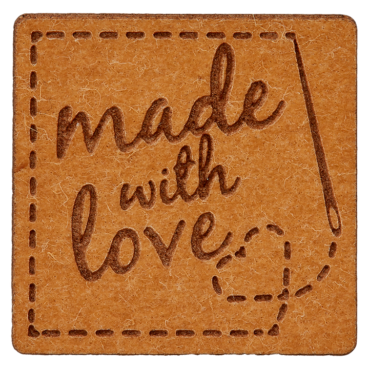 Accessory 'Made with love' 20mm brown