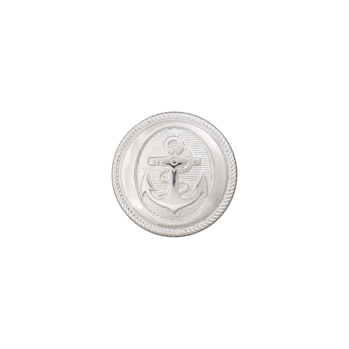 Metal button shank 22mm silver