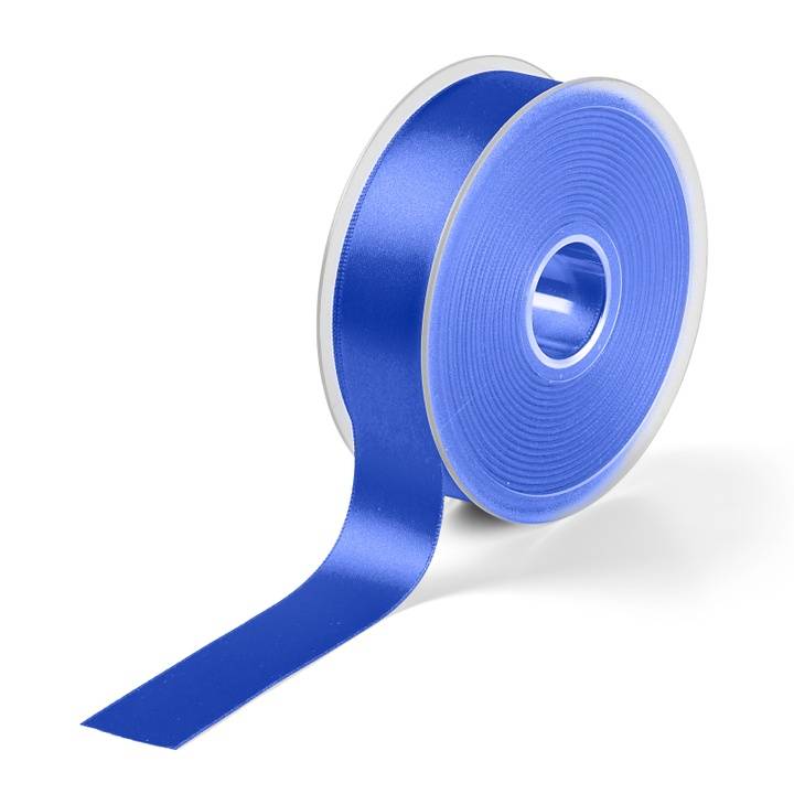 Satin ribbon, 25mm, royal blue, 3m