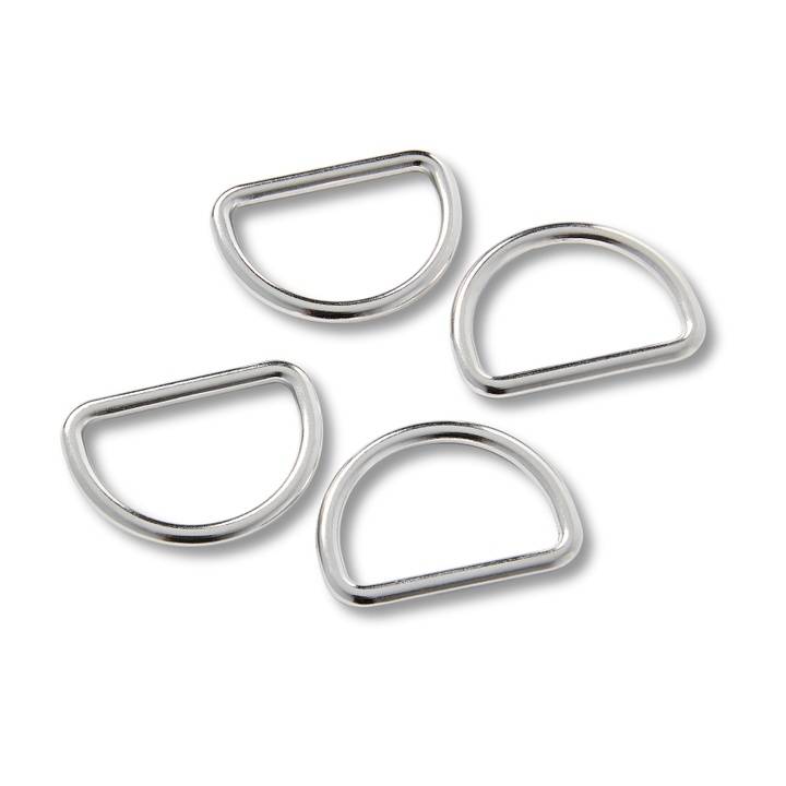 D-rings, 25mm, silver-coloured