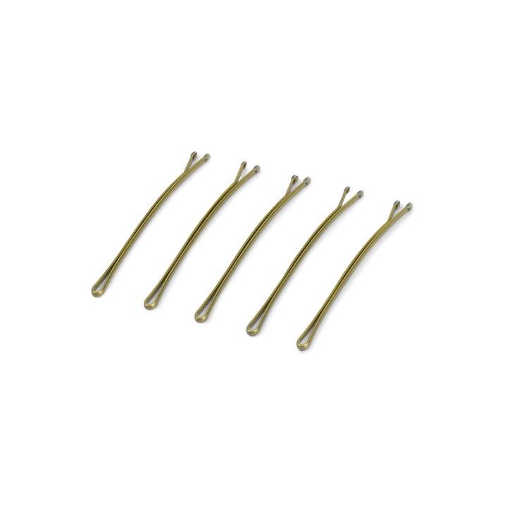 Hair clips smooth, 6.5cm, gold