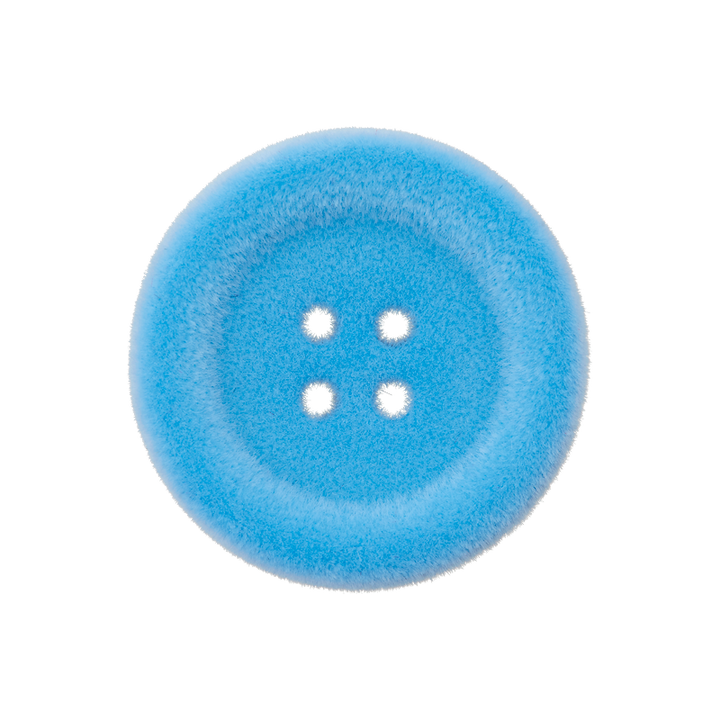 Пуговица из полиэстера, с 4 отверстиями, 25 мм, синий, светлый цвет