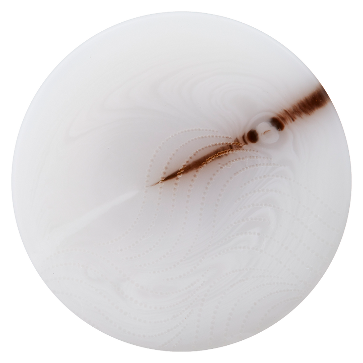 Пуговица из полиэстера, на ножке, 28 мм, белый цвет
