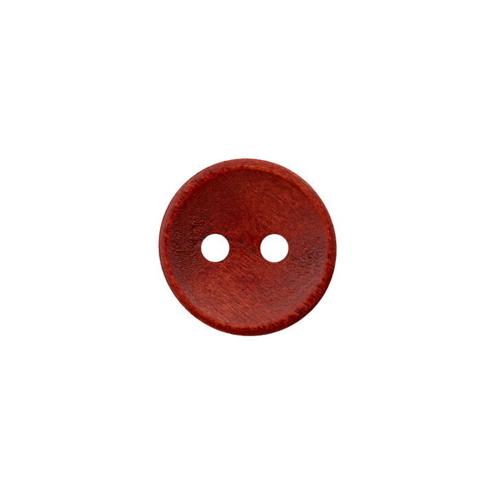 Wood button 2-holes, 12mm, medium brown