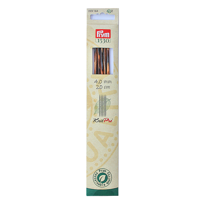 Double-pointed knitting needles, natural, 20cm, 4.00mm