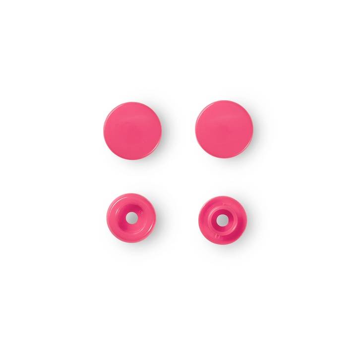 Boutons pression sans couture « Color Snaps », rond, 12,4mm, framboise
