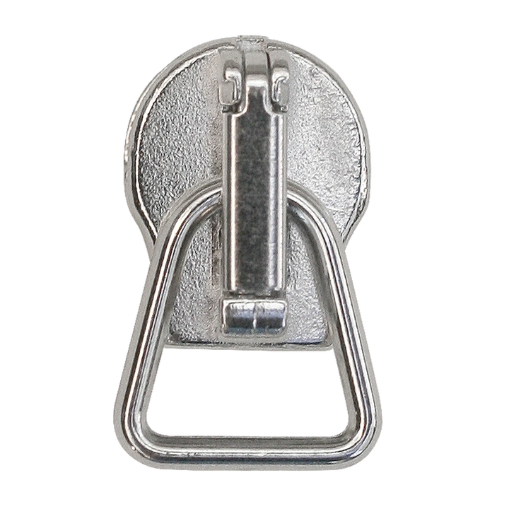 Zip puller triangle, 10mm silver