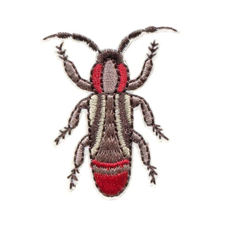 Appliqué Great Capricorn Beetle, red/brown