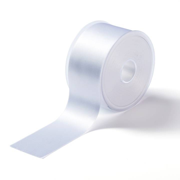 Satin ribbon, 50mm, white
