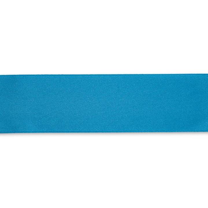 Satin ribbon, 38mm, Caribbean blue