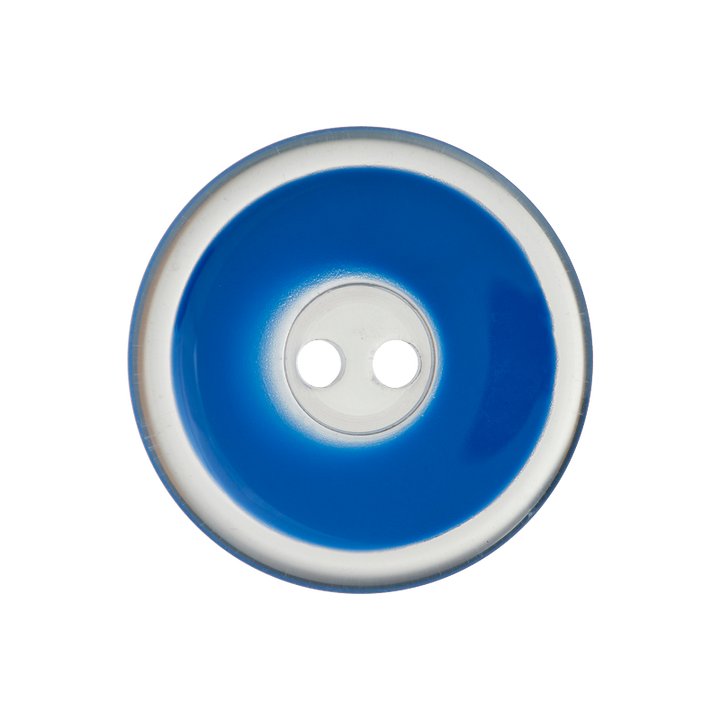 Polyesterknopf 4-Loch, 23mm, blau