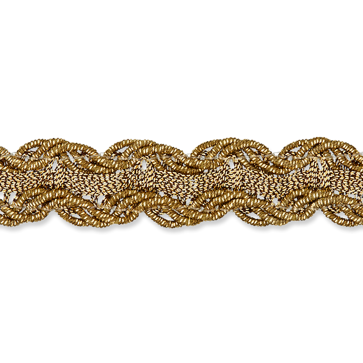 Кайма парчовая, 14 мм, цвет состаренного золота