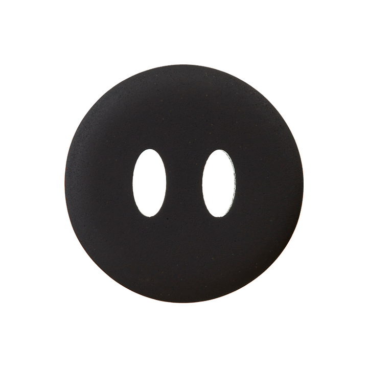 Polyester button 2-holes 25mm black