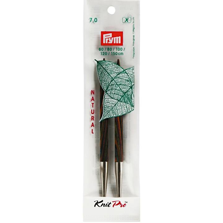 Knitting needle points, natural, long, 11.6cm, 7.00mm