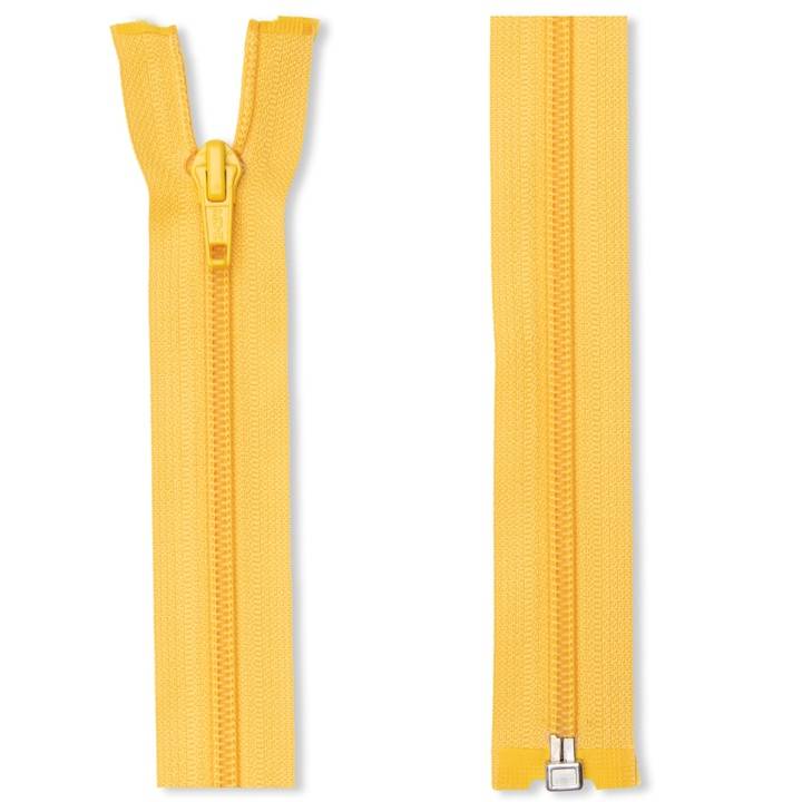Zip fastener S3 in a film packaging (FLA), open-end, 45cm, sun-yellow