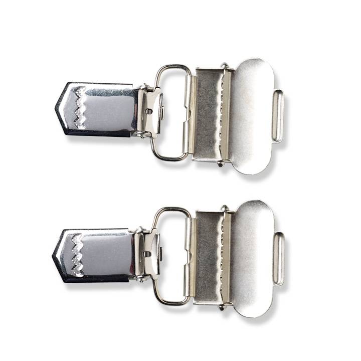 Combi clips, 25mm, silver-coloured