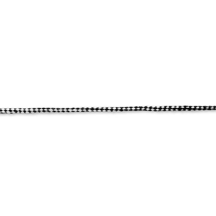 Anorak cord, 4mm, black/white