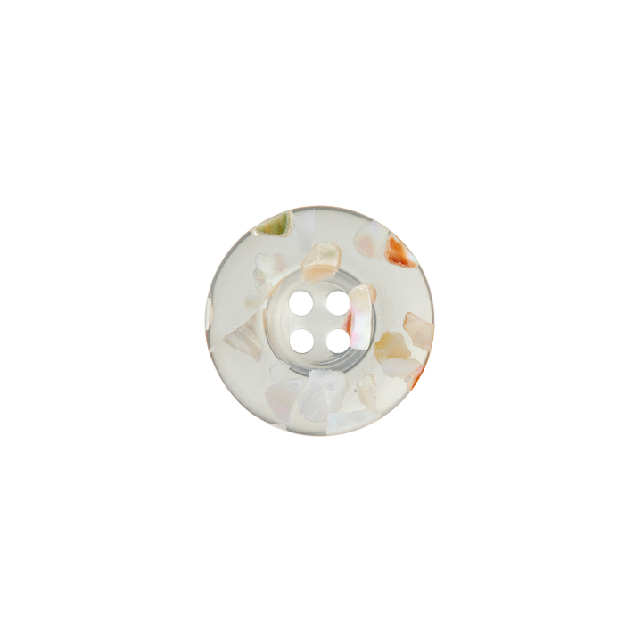 Mother of pearl/Polyester button, recycled