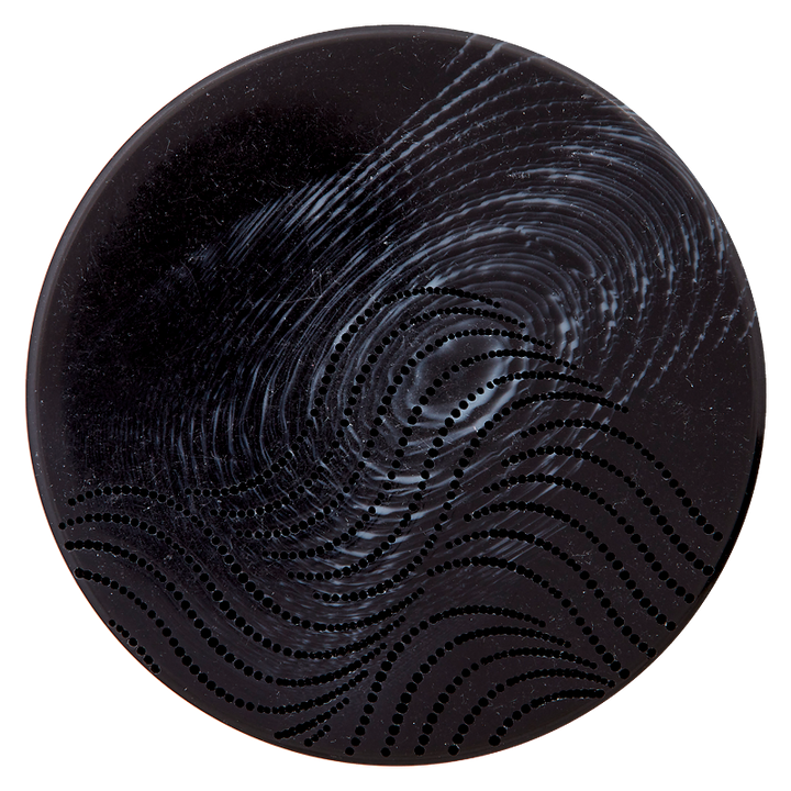 Пуговица из полиэстера, на ножке, 28 мм, цвет коричневый, темный