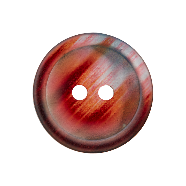 Polyester button 2-holes, 18mm, rust