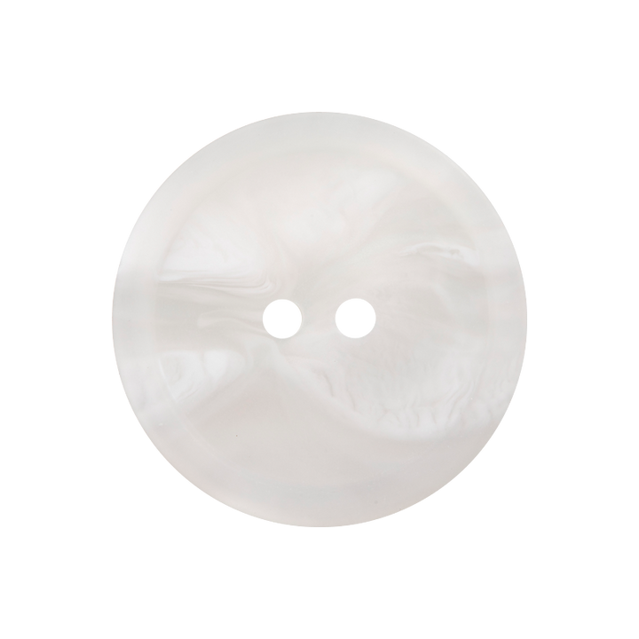 Polyesterknopf 2-Loch, 25mm, weiß